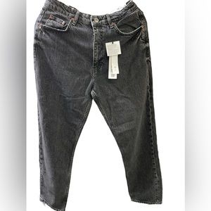 Zara Signature Denim Jeans Black Sz 40